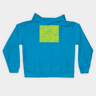 Drip Pattern - Jolyne Lime Kids Hoodie